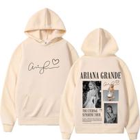 Dainininkės Ariana Grande Albumo Turo 2026 M. Spausdintas Džemperis Vyrams Moterims Madingas Palaidinukas Ilgomis Rankovėmis Laisvas Kasdienis Megztinis Streetwear XXL beige