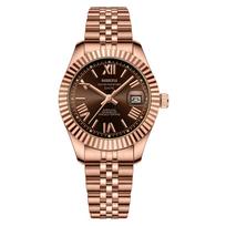 NIBOSI Women Watch Light Luxury Brand Stainless Steel Ladies Fashion Quartz Watches Business Luxury Female Gift Clock Wristwatch black