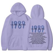 Taylor Ers r 0 Ccert Crewc Swift 1989 Moteriškas Unisex Džemperis su gobtuvu XS šviesiai violetinė spalva