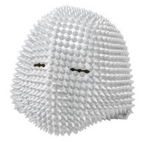 Halloween Studded Full Face Cover Steampunk Horror Elastic Masquerade Face Cover for Cosplay white