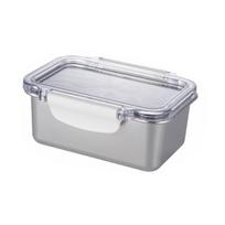 Yousheng 304 Stainless Steel Bread Baking Pan with Sealing Lid Deep Loaf Nonstick Pan Rust-Proof Bread Baking Dish Bakeware 600ML white