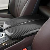 For BMW X5 X6 F15 F16 2014-19 Carbon Fiber Armrest storage Box Console Box Cover gray