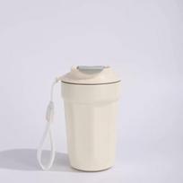 Large Capacity 316 Food Grade Portable Thermos Coffee Cup with Lanyard for Outdoor Travel 450ml