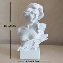 15cm Dovydo Statulos Galvos Portretai Mini Gipsas Mikelandželas Namų Dekoracija Derva Meno Amatai Namų Dekoras Skulptūra gray