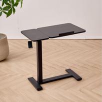 Adjustable Flip-Top Laptop Desk: Mobile Standing Workstation & Bedside Table gray
