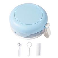 Yousheng Denture Bath Case False Teeth Container with Mirror Leak-Resistant Compact Size Portable Travel Denture Holder Retainer Cleaning mėlyna