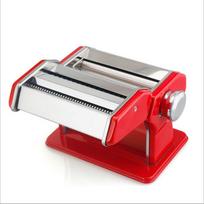 Compact Hand Crank Pasta Maker With Dough Roller For Home Use And Wonton Skin Preparation Red gray