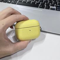 Prabangus natūralios odos dėklas AirPods Pro 3 dėklui AirPods Pro 2 Airpods 4 Airpods 3 dangtelis Litchi rašto karvės oda su sagtimi For AirPods Pro3 šviesiai mėlyna spalva