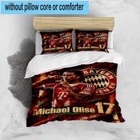 3PCS Michael Football Star Bedding Set,Including 1pc Duvet Cover And 2pcs Pillowcases Perfect for Bedroom, Dormitory, Fan Christmas gift 140cm*210cm