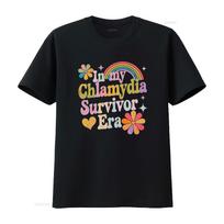 In My Chlamydia Survivor Era T Shirt Dark Humor Funny Meme Std Joke Girlfriend Sayings Ironic Adult Vintage Washed Slightly 2XL