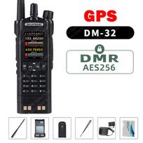 Baofeng DMR DM-32 Digital Walkie Talkie GPS Dual Mode Analog Aes256 TDMA Dual Time Slot AM FM APRS Long Range Call Ham Radio EURO