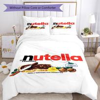 3pcs Nutella Bedding Set Duvet Cover Closure Includes 1 Duvet Cover & 2 Pillowcases, Soft and Comfortable for All Seasons. 180cmx210cm