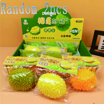 Crunchy Squishy Durian And Dragon Fruit Stress Ball Squeeze Toy, Squishy Fidget Ball, Asmr Sensory Stress Relief Toy