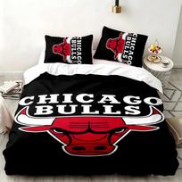 Chicago Bulls 3pc set Perfect for bedroom use Comfortable bedding set includes a duvet cover and two pillowcases Ideal birthday or Christmas gift 140cmx210cm