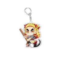 Demon Slayer Nezuko Kamado Tanjiro Tokito Muichiro Transparent Acrylic Double Sided Keychain Pendant Keyring Anime Merchandise white