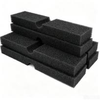 Poliesterio kempinėlė Fluval FX4/FX5/FX6 akvariumo filtrui Pakeičiama kempinė 4/6/12 vnt. Suderinama su Fluval FX serija 4Pcs juoda