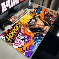 Mouse Pad Larger Gamer Uchiha Itachi Madara Nnaruto Uzumaki Computer Keyboard Desk Mat Gaming Accessories Graffiti Art Mousepad 800x300x2mm orange
