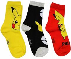 PIKACHU PIKACHU POKEMON SOCKS FOR BOYS 3-pack 23/26 FN06Z black