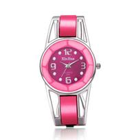 Women Watch Fashion Bangle Elegant Stainless Steel Quartz Ladies Watches Major Wristwatch Clock AVE rožinė