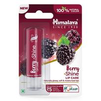 Himalaya Berry Shine Lip Care 4.5g Natural Glossy Lip Balm With Berry Oils For Soft Supple Lips Pack Of 1 gray