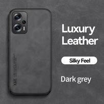 Skirta Xiaomi Poco X4 GT 5G dėklas Prabangus automobilinis magnetinis laikiklis Telefonų dėklas Poko Little X4GT X 4 GT 5G minkšto rėmelio odinė galinė dangtelis For Poco X4 GT 5G tamsiai pilka spalva