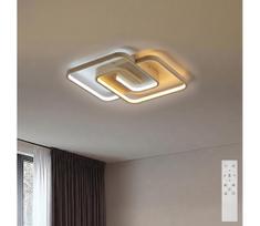 BRILAGI - LED lubinis šviestuvas su dimeriu VELO LED/64W/230V 48x48 cm smėlio spalvos + nuotolinio valdymo pultas