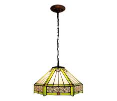 BRILAGI - Tiffany vitražinis pakabinamas šviestuvas ant grandinės EMERALD 1xE27/60W/230V skersmuo 40 cm