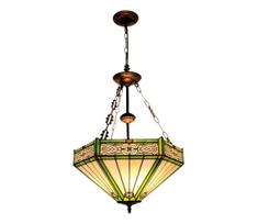 BRILAGI - Tiffany vitražinis pakabinamas šviestuvas ant grandinės EMERALD 3xE27/60W/230V skersm. 50 cm