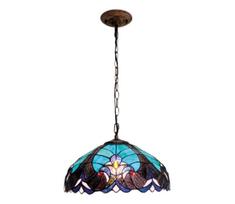 BRILAGI - Tiffany vitražinė liustra ant grandinės CORAL 1xE27/60W/230V, skersmuo 40 cm