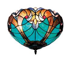 BRILAGI - Tiffany vitražinis lubinis šviestuvas CORAL 2xE27/60W/230V Ø 40 cm