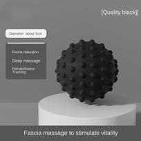 Fascijų kamuolys pėdų masažo kamuolys relaksacija joga fitneso kamuolys juosmens nugaros kaklo tempimas TPR taškinis žemės riešuto formos kamuolys black