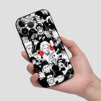 Minkštas galinis telefono dėklas, skirtas iPhone 13 Mini 17 16 Pro Max SE 17Air 12 14 X XS XR 7 8 11 15 Plus Uchiha Obito Anime iPhone 15 Pro Max gray