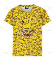 Y2k Mada 3D Mielas Geltono Anties Spaudinys Marškinėliai Guminiai Grafiniai Marškinėliai Vaikų Juokingi Streetwear Viršutiniai Drabužiai Unisex Trumpomis Rankovėmis Marškinėliai 6XL black