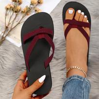 Women Slippers Beach Ladies Slippers Flip Flops Beach Shoes Sandals Slippers 36 raudona
