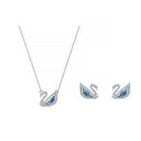 Swarovski Mėlynojo gulbės krištolo karoliai ir auskarų rinkinys Moteriški papuošalai 5521471 Box (Random Color) white
