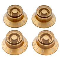 Musiclily Pro Top Hat Bell Metric for LP Les Paul Electric Gold of Left-Handed Knobs, Knobs, Standard, Guitars, (Set 4) auksas