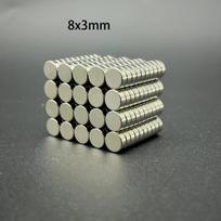 20/50/100pcs 8x3mm Round Magnets - Strong Disc Magnets for DIY, Crafts & Industrial Use
