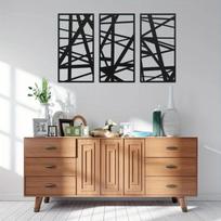 Wrought Iron Wall Art Hollow Out Design Home Office Decor Metal Sculpture Functional Festival Statue Decoration TY5399-01 black