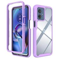 Skirta Motorola Moto G86 Power G56 G77 G87 G55 G35 G24 G54 Power 5G kristalinis dėklas galinis dangtelis Moto G84 dėklas Telefonas G14 G 86 G04s funda Moto G54 5G&No Screen Protector šviesiai violetinė spalva