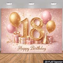 2D Blush Bokeh 18th Birthday Cake Smash Photography Backdrop 47.2x31.5inch/120*80cm beige