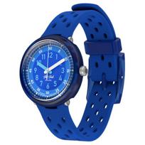 SWATCH FLIK FLAK BUBBLY HOURS series quartz movement 30 meters waterproof Swiss watch 31.85mm blue dial bio-based plastic case silicone strap ZFCNP002 mėlyna