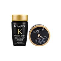 Kerastase toiletry set Black Diamond Key Source Care Set, Hair Care, Nourishing and Smoothing, Shampoo, Essential Oil Shampoo 80ml + hair mask 75ml juoda
