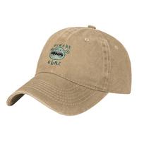Beware Ogre Shreks Baseball Cap Retro Distressed Washed  Snapback Hat for Men Women Outdoor Summer Unstructured Soft Hats Cap Adjustable beige