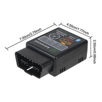 Automobilių diagnostikos įrankis, skirtas IOS / Android automobilių diagnostikos skaitytuvui ELM327 Bluetooth V1.5 detektorius OBD2 sąsajos adapterio kodų skaitytuvas juoda