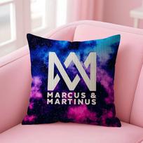M-Marcus And M-Martinus Cushion Cover Natural Linen Pillow Case Double-Sided Print Decorative Sofa Pillowcase Home Decor Gift Peach skin 35*35(CM)-1Pcs