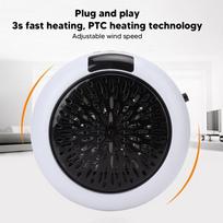 Space Heater Mini White with Remote Control Wall Mounted Air Warmer for Home Office black