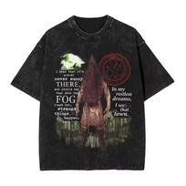 Horror Game Silent Hill Fog Town Pyramid Head Tee, Restless Dreams Quote T-and kids tshirt 2XL black