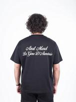 Oversized T-Shirt with LES GENS SIGNATURE Print M black