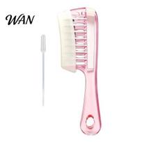 Scalp Moisturizing Tool Hair Oil Applicator Comb, Refillable Applicator, Leak Proof Comb Dispenser, Massaging for Men Women Care Massage rožinė