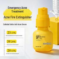 AOPY Colloidal Sulfur Acne Clearing Serum for Men & Women - Herbal Treatment for Closed Comedones & Blackheads. 30ml yellow